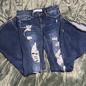 Vigoss Women's Distressed Blue Jeans